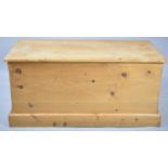 A Pine Blanket Box with Hinged Lid, 96cm Wide