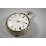 A 19th Century Silver Pair Cased Pocket Watch with Chain Fusee Movement by Alex Hollisone,