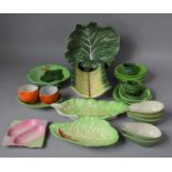 A Collection of Cabbage Ware China to Include Avocado Dishes, Serving Dishes, Orange Jug, Beswick