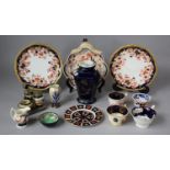 A Collection of 19th Century and Later Imari and Cobalt Blue Decorated Ceramics to Include Royal