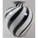 A Modern Heavy Two Tone Glass Vase, 29cm high