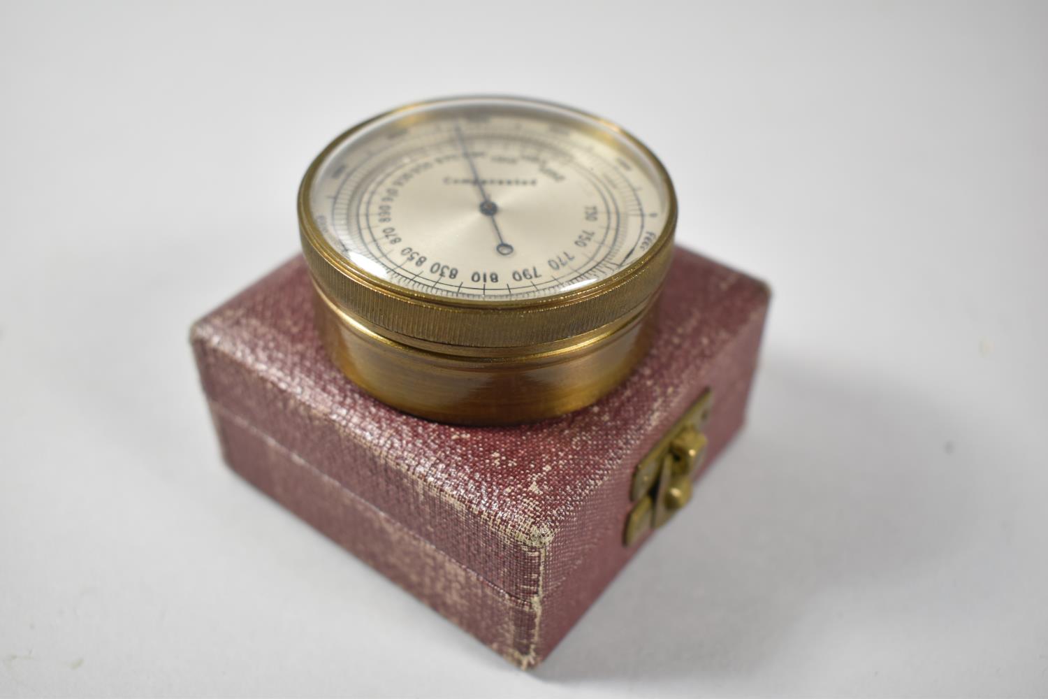 A Late 19th/Early 20th Century Cased Pocket Altimeter with Compensated Movement - Image 2 of 2