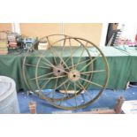 A Pair of Late 19th Century Cast Implement Wheels, 109cm Diameter