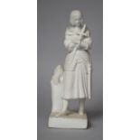 A French Parian Figure of Joan of Arc, 18cm high