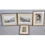 A Collection of Four Framed Engravings and Prints