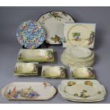 A Collection of Mid 20th Century Ceramics to Include Plates, Old Summerset Pattern Fruit Set by