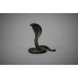 A Small Bronze Study of a Hooded Cobra