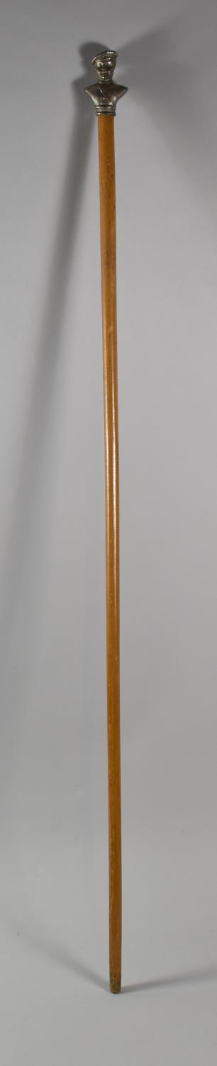 A German Military Reservists Walking Cane, Inscribed "Es Lebe Der Reservemann", 93cm Long - Image 3 of 3