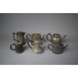A Collection of Six Various Tea and Coffee Pots