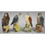 A Collection of Four Beswick Whyte and Mackay Decanters in the Form of Falcons, Buzzard, Kestrel and
