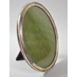 An Oval Silver Easel Back Photo Frame, 22.5cm x 17cm wide