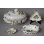 A Collection of Four Pieces of Spode Stafford Flowers to Comprise Lidded Tureen, Shaped Bowl,
