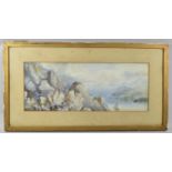 A Late 19th Century Continental Watercolour Depicting River Scene, 52x20cm