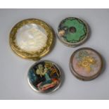 A Collection of Four Vintage Ladies Powder Compacts to Include Oriental Example, Dubarry Stratnoid