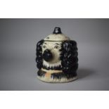 A Reproduction Staffordshire Novelty Tobacco Jar in the Form of a Double Sided Spaniel's Head,