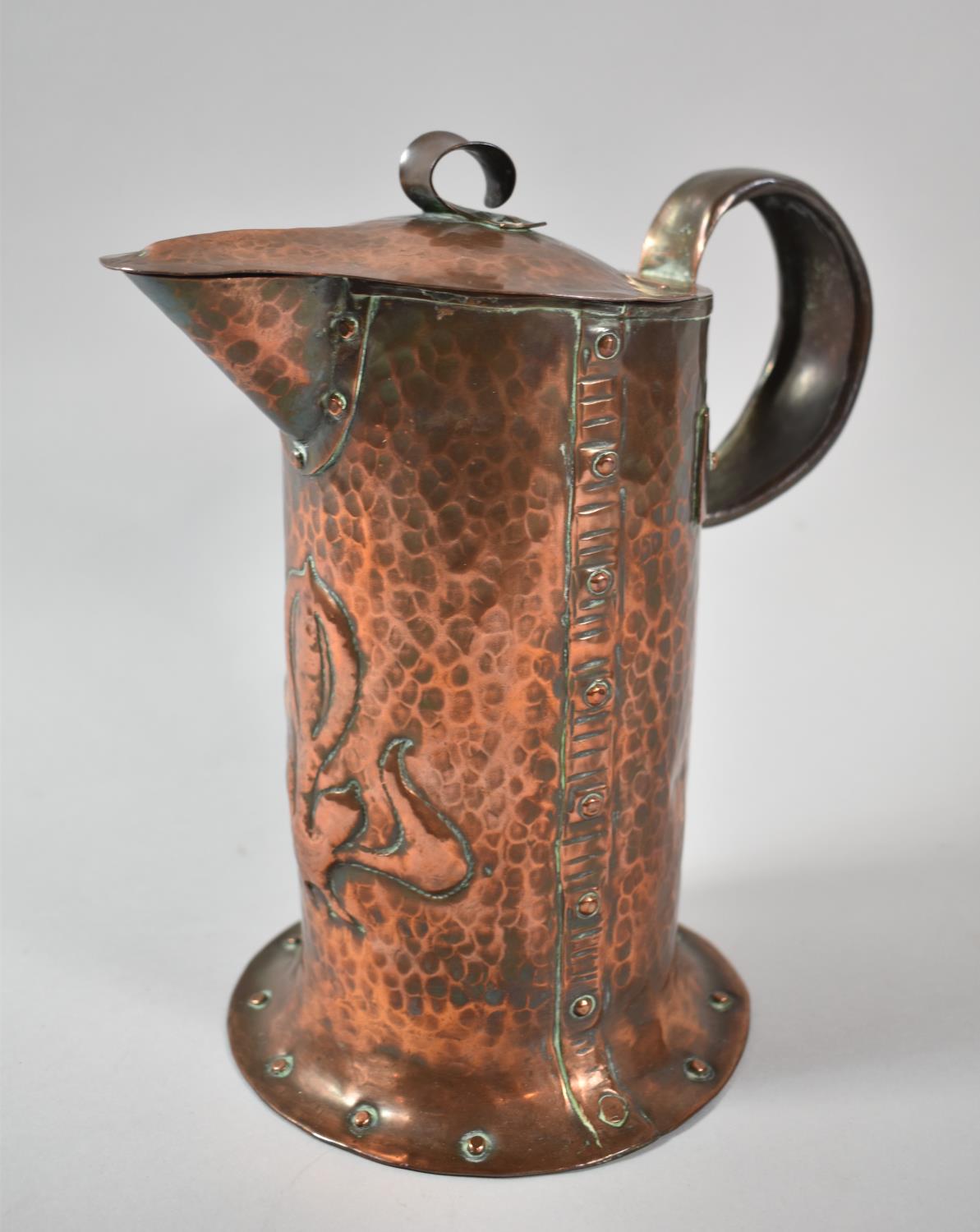 An Arts and Crafts Copper Jug by William Soutter & Sons, 22cm high - Image 2 of 2