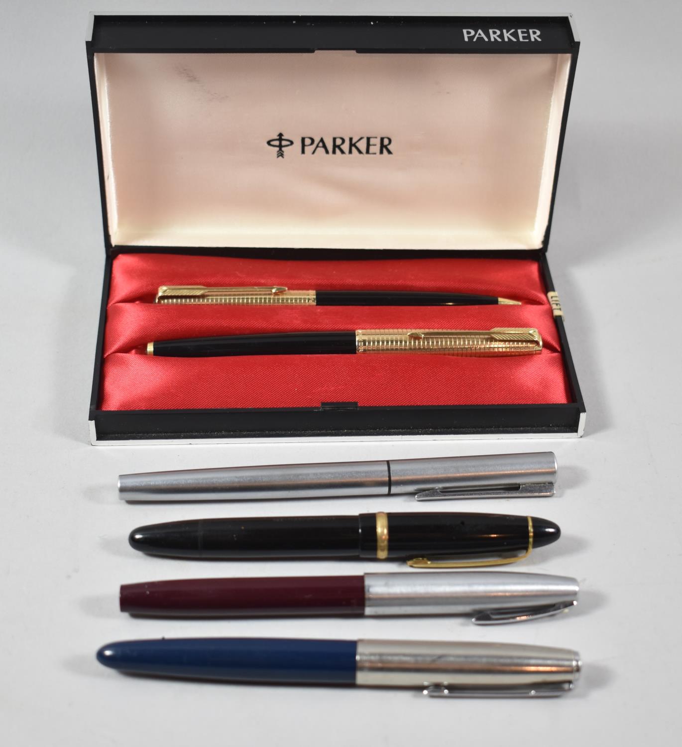 A Collection of Various Vintage Pens to Include One with 14k Gold Nib and a Parker Pen and Pencil