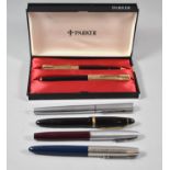 A Collection of Various Vintage Pens to Include One with 14k Gold Nib and a Parker Pen and Pencil