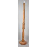 A Turned Wooden Standard Lamp