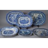 A Collection of Eight 19th Century Meat Dishes of Various Sizes