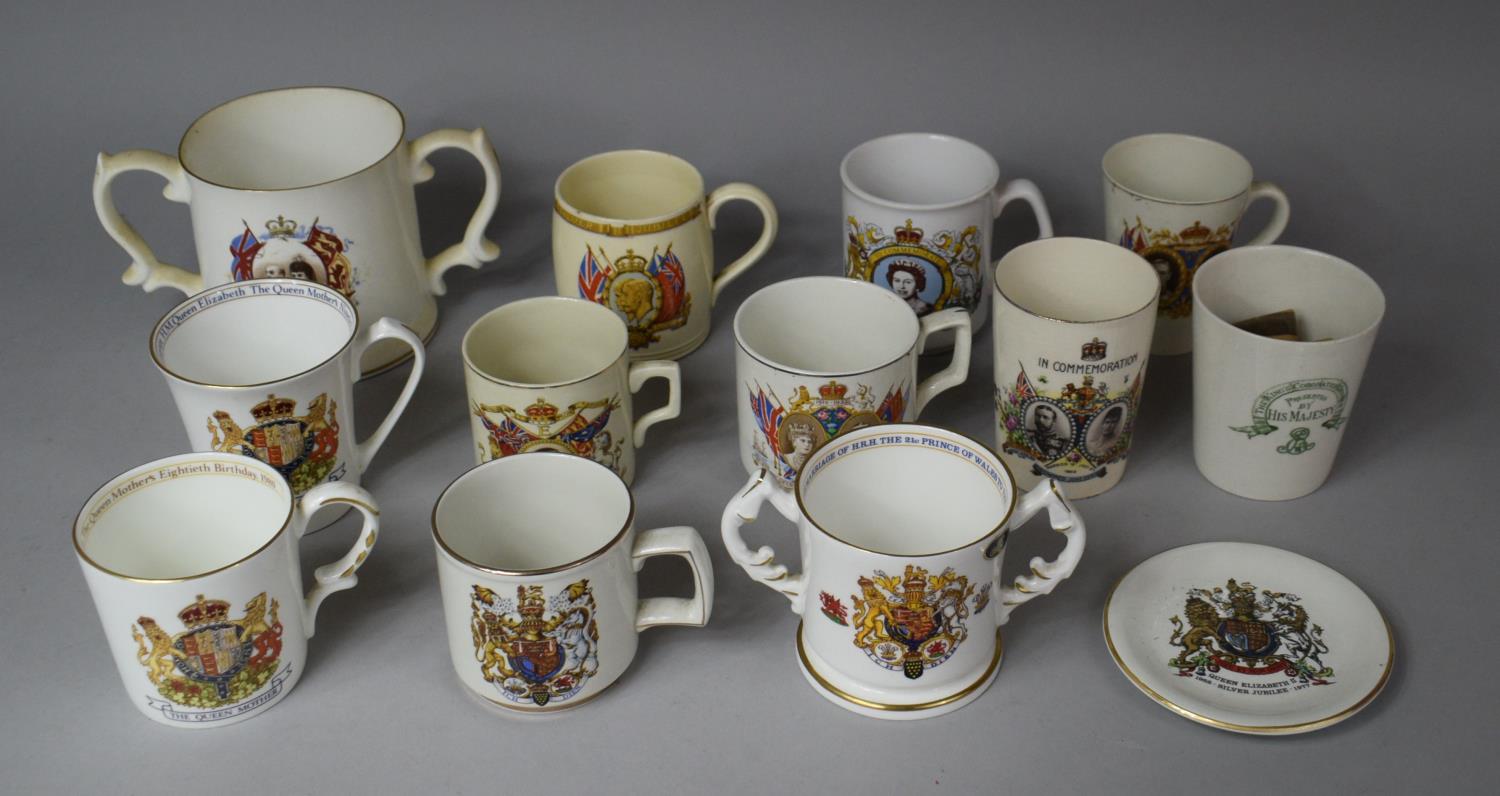 A Collection of Various Commemorative Items to Comprise Loving Mug, Royal Doulton 1902 Beaker,