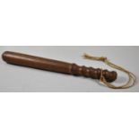 A Turned Wooden Truncheon, 40cm Long