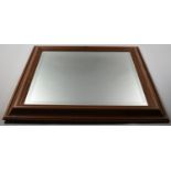 A Modern Framed Bevel Edge Wall Mirror, 64x53cm