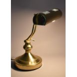 A Reproduction Brass Desk Top Adjustable Lamp