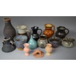 A Collection of Various Stonewares to Include Vases, Jugs, Glazed Vase etc (Some Pieces with