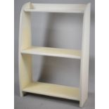 A White Painted Three Shelf Galleried Open Bookcase, 60cm Wide
