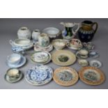 A Collection of Various 19th Century and Later Ceramics to Include Doulton of Lambeth Jug,