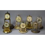 A Collection of Seven Various Pillar Clocks, all for Spares and Repairs and in Need of Attention