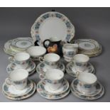 A Paragon Arden Pattern Teaset to Comprise Six Cups, Milk, Sugar, Cakeplate, Six Saucers and Six