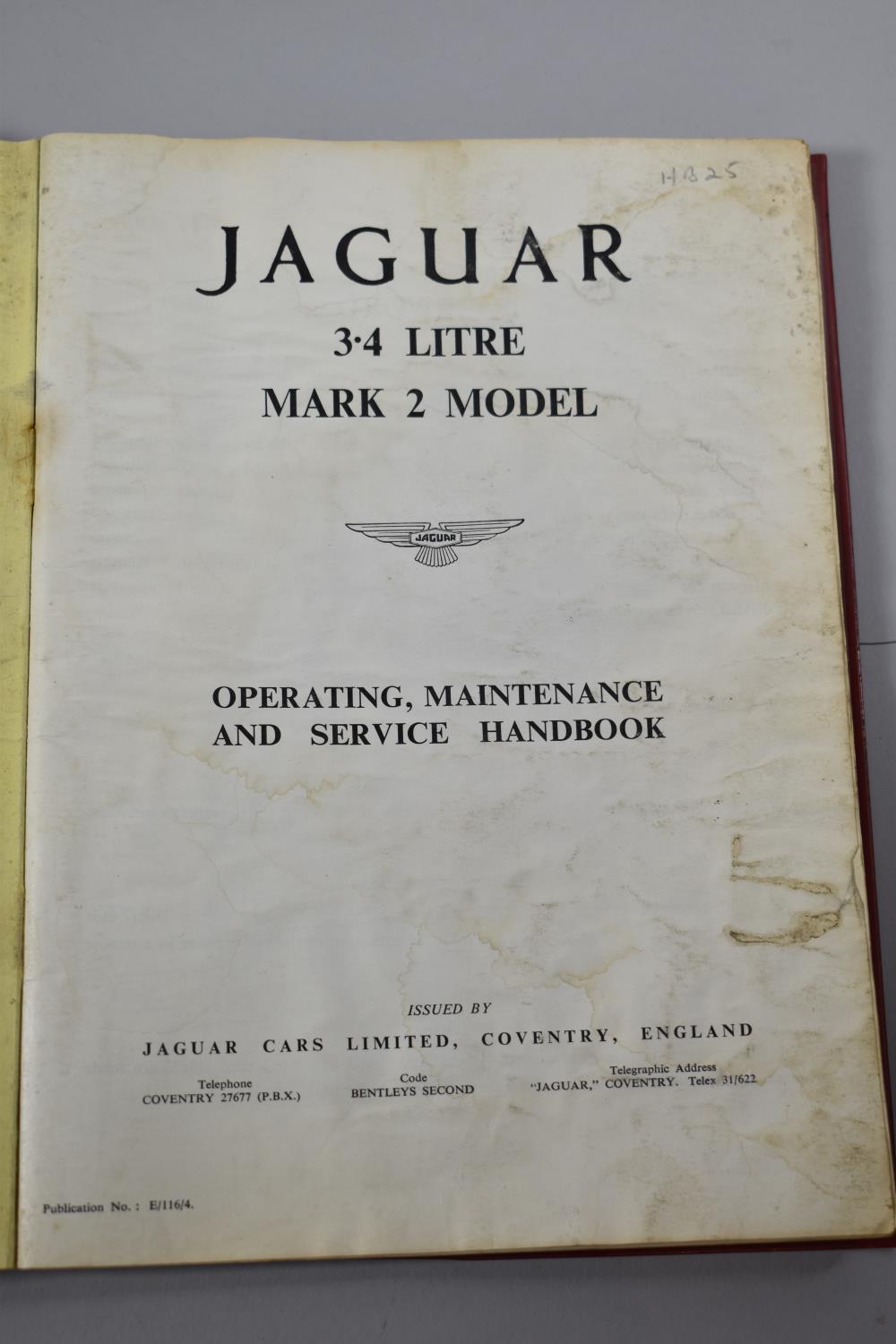 A Vintage Operating, Maintenance and Service Handbook for a Jaguar 3.4lt MkII Model - Image 4 of 5
