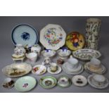 A Collection of Various Continental China to Comprise Miniature Teacups, Plates, Cabinet Cups,