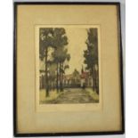 A Framed Coloured Engraving Ypres, Signed by the Artist, 19.5x25cm
