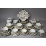 A Collection of Indian Tree China to Include Part Teaset to Comprise Ten Cups, Milk, Sugar, Six
