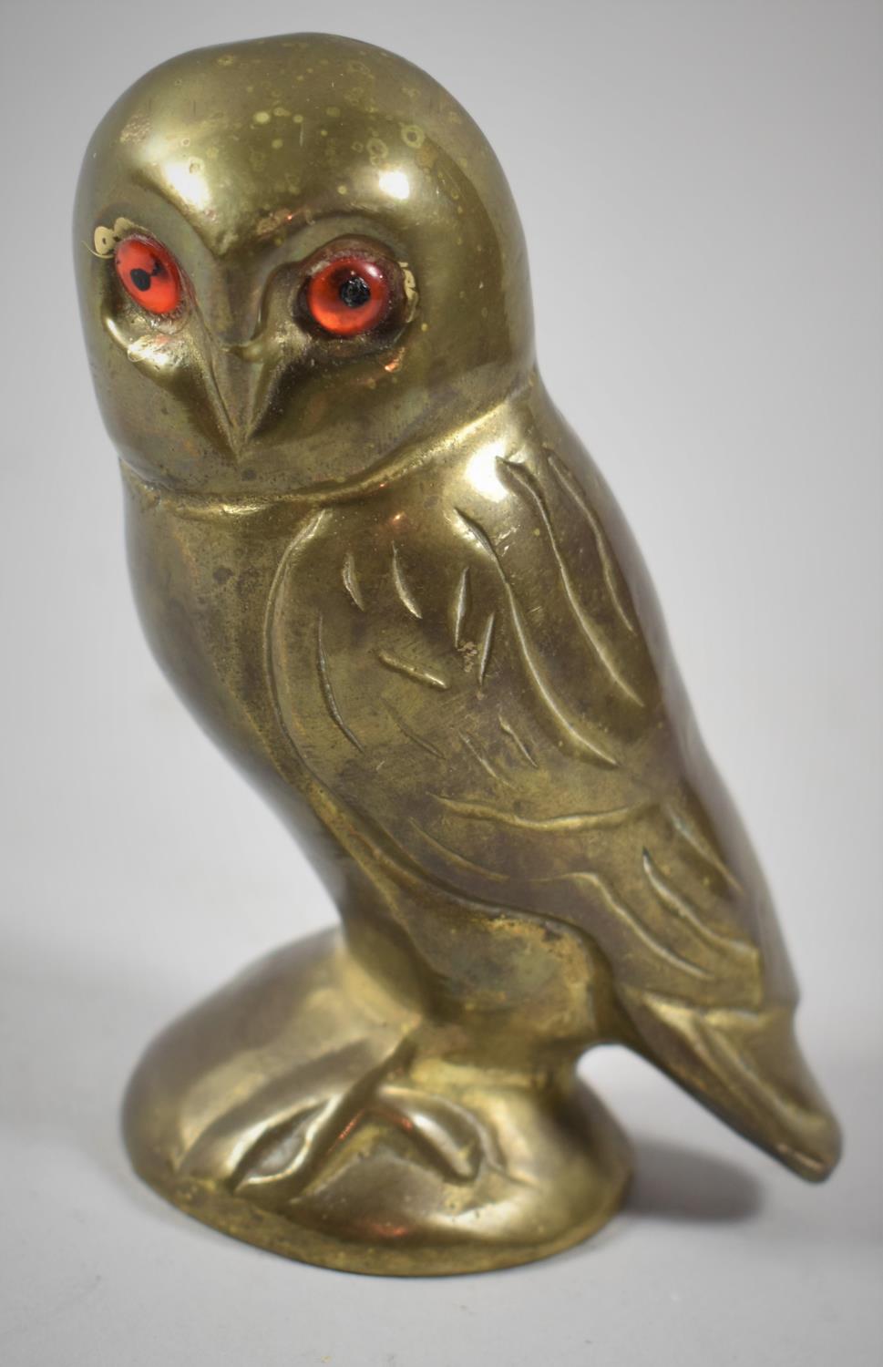 A Brass Owl, 11cm High