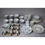 A Large Collection of Blue and White Oriental Dinner wares to Include Bowls, Beakers, Plates, Dishes