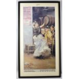 A Framed Vintage Spanish Print of a Flamenco Poster, Museo De Bellas Artes Sevilla, 67.5cm x 32.5cm