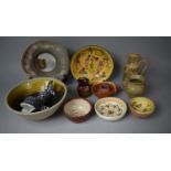 A Collection of Various Ceramics to Include Stoneware Bowl, Stoneware Charger with Hand Painted