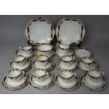 An Edwardian Pattern Teaset to Comprise Nine Cups, Milk, Sugar, Eight Saucers, Twelve Side Plates,