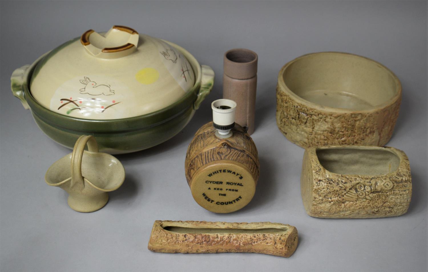 A Collection of Various Stonewares to Include Hillstonia Bowl, Planters, Studio Pottery