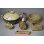 A Collection of Various Stonewares to Include Hillstonia Bowl, Planters, Studio Pottery
