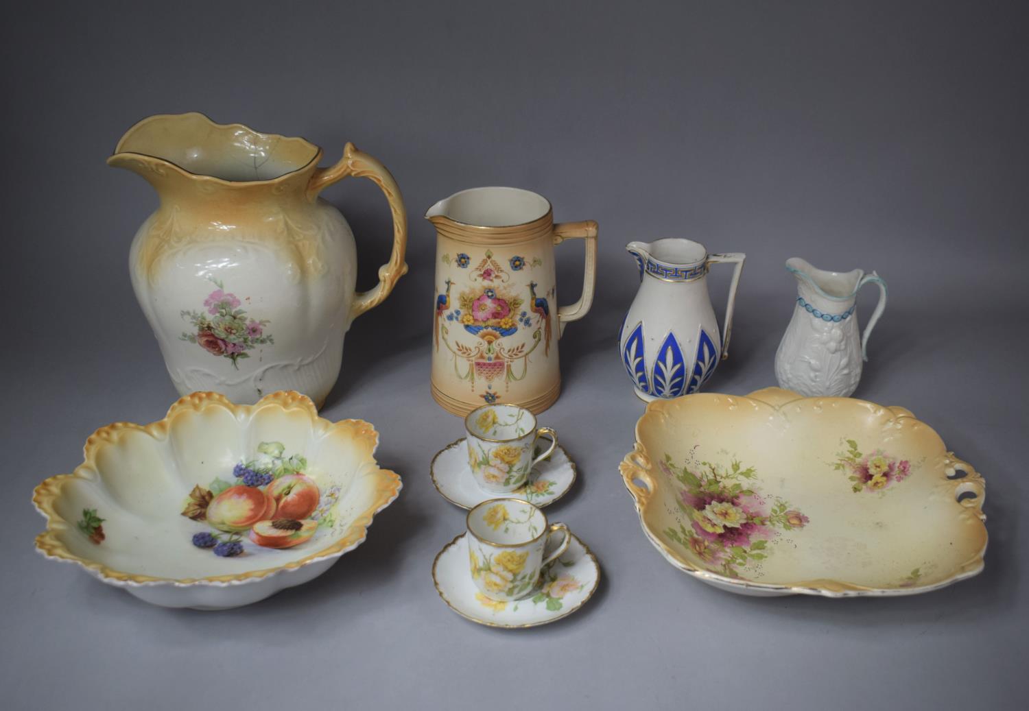 A Collection of Late 19th/Early 20th Century and Later Ceramics to Include Blush Ivory Jug, Large