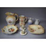A Collection of Late 19th/Early 20th Century and Later Ceramics to Include Blush Ivory Jug, Large