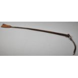 A Plaited Leather Riding Whip, 61cm Long