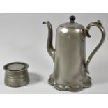 A Pewter Coffee Pot and 19th Century Inkstand