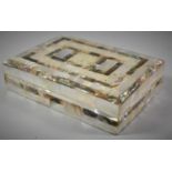 A Far Eastern Mother of Pearl Mounted Rectangular Jewellery Box, 17cm Wide