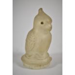 An Opaque Glass Study of a Parrot, Possibly Car Mascot, 8.5cm High, Chip to Base Rim